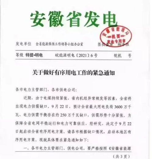 拉闸限电带来涉农新问题 部分企业买来发电机 随时待命